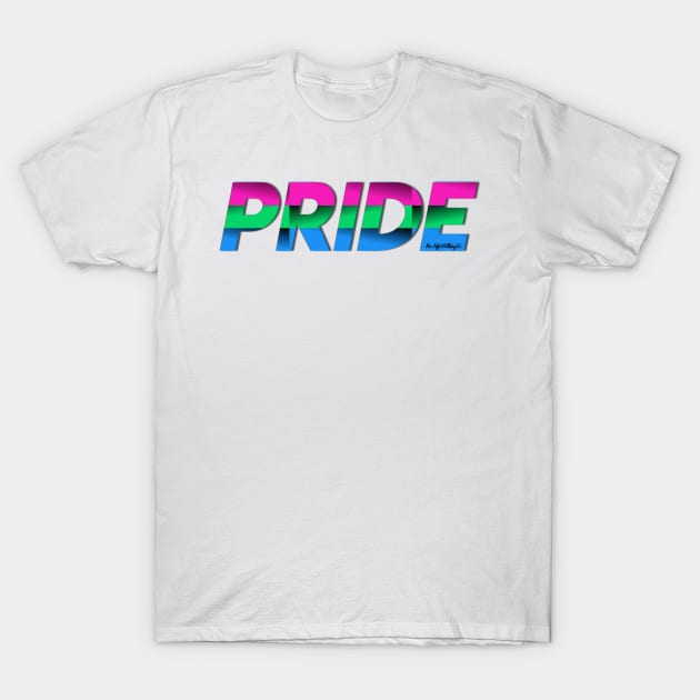 LGBTQ+ PRIDE: Polysexual Pride Flag T-Shirt by BiLifeClothingCo